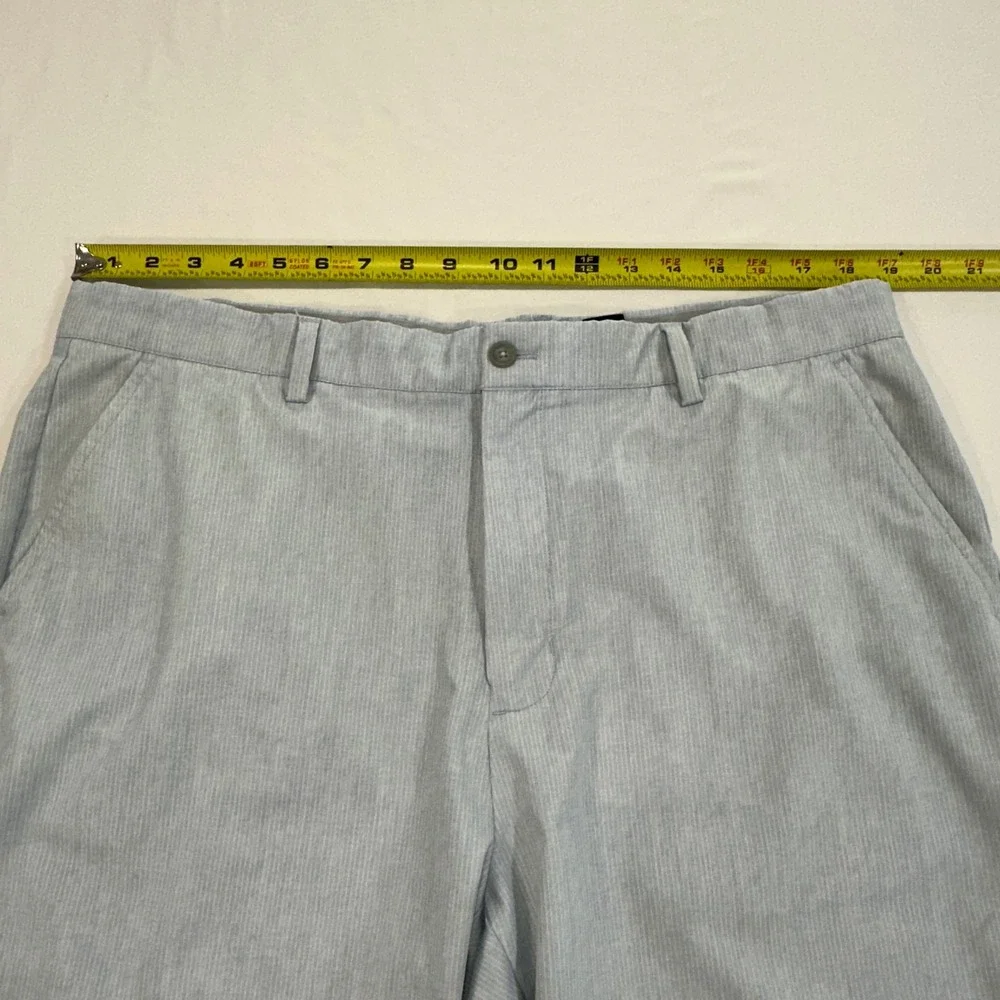 Greg Norman Pinstripe Golf Shorts Mens 38 Blue Performance Stretch‎ | Golfcore